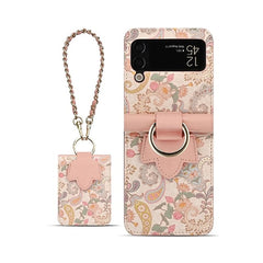 Totem foldable mobile phone leather case, suitable for Galaxy Z Flip 3/Galaxy Z Flip 4/Galaxy Z Flip 5/Galaxy Z Flip 6
