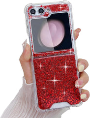 Epoxy glitter beads mobile phone case, suitable for Galaxy Z Flip 3/Galaxy Z Flip 4/Galaxy Z Flip 5/Galaxy Z Flip 6