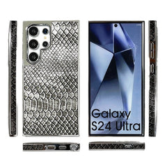 Electroplating simple leather texture mobile phone case for Samsung Galaxy S24/S23/S22 series