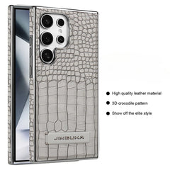 SentimentvalueTM Leather Phone Case, Premium Crocodile Leather Texture Magnetic Stand Phone Case For Samsung Galaxy S25 S24 S23 Series