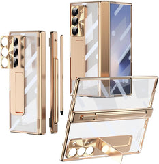 Suitable For Galaxy Z Fold 3/Galaxy Z Fold 4/Galaxy Z Fold 5/Galaxy Z Fold 6 | Transparent Case Phone Case with Pen Holder & Pen