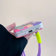 Colorful Graffiti Happy Face Phone Case For Galaxy Z Flip 3 / Galaxy Z Flip 4 / Galaxy Z Flip 5 / Galaxy Z Flip 6