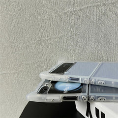 Cartoon cat ears mobile phone case for Galaxy Z Flip 3/Galaxy Z Flip 4/Galaxy Z Flip 5/Galaxy Z Flip 6