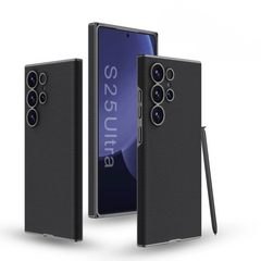 Skin-Feeling Plain Leather Full-Edge Curved Case For Galaxy S25 Ultra, Drop-Proof And Thin Mobile Phone Case(Only Case)