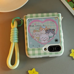 Full Cover Grid Case For Galaxy Z Flip 5/Galaxy Z Flip 6