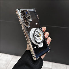 Slim Phone Case with Rotating Fidget Gyroscope & Transformative Stand For Samsung Galaxy S25/S24/S23/S22 Series