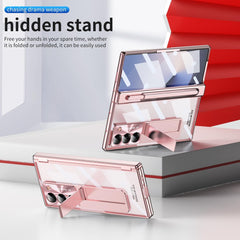 Suitable For Galaxy Z Fold 3/Galaxy Z Fold 4/Galaxy Z Fold 5/Galaxy Z Fold 6 | Transparent Case Phone Case with Pen Holder & Pen