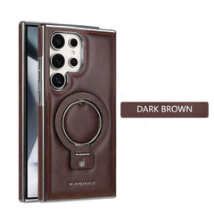 SentimentvalueTM Leather Phone Case, Business Magnetic Bracket Anti-fall Protective Case For Samsung Galaxy S25 S24 S23 Series