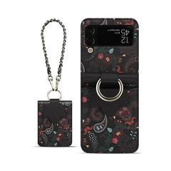 Totem foldable mobile phone leather case, suitable for Galaxy Z Flip 3/Galaxy Z Flip 4/Galaxy Z Flip 5/Galaxy Z Flip 6