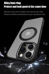 Applicable iphone16 case premium sense 360 magnetic rotating stand case pivot point cell phone case