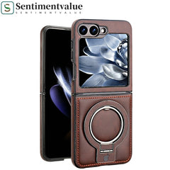 SentimentvalueTM Magnetic Bracket Leather Case For Galaxy Z Flip 7/6/5/4/3