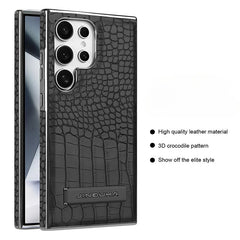 SentimentvalueTM Leather Phone Case, Premium Crocodile Leather Texture Magnetic Stand Phone Case For Samsung Galaxy S25 S24 S23 Series
