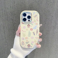 Colorful plant flower fun cartoon phone case for iPhone