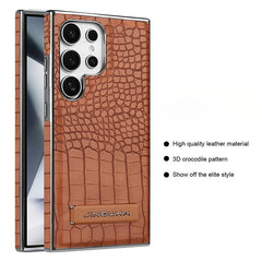 SentimentvalueTM Leather Phone Case, Premium Crocodile Leather Texture Magnetic Stand Phone Case For Samsung Galaxy S25 S24 S23 Series