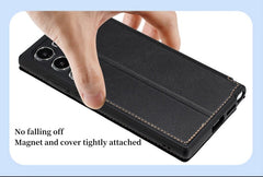 Card slot flip cover strong magnetic leather case for Galaxy S25/S24 series