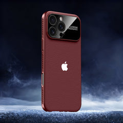 Vegan leather large-view window heat dissipation magnetic case for iPhone 17 Pro Max