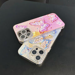 Butterfly Flower Bling Diamond Soft Phone Case Compatible with iPhone Case