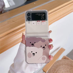 ๐ป Cute bear phone case for Galaxy Z Flip 3/Galaxy Z Flip 4/Galaxy Z Flip 5/Galaxy Z Flip 6