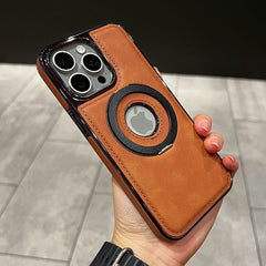 High-end leather magnetic bracket Apple mobile phone case, suitable for Apple 15/14/13 series