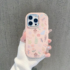 Colorful plant flower fun cartoon phone case for iPhone