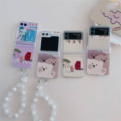 ๐ป Cute bear phone case for Galaxy Z Flip 3/Galaxy Z Flip 4/Galaxy Z Flip 5/Galaxy Z Flip 6