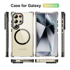 High-transparency Magnetic Mobile Phone Case For Galaxy S25 S24 S23 Series, Protective Cover With Lens Holder