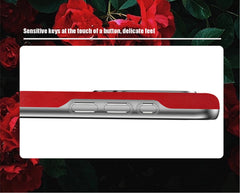 For iPhone Embroidery Phone Case Electroplated Rose Embroidery Leather Case