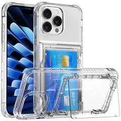 Transparent Phone Case With Photo Card Holder For iPhone 11 12 13 14 15 Series And Samsung S24 S23 Ultra