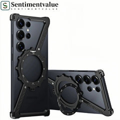 SentimentvalueTM Metal Z-Shaped Heat Dissipation Magnetic 360-degree Stand Anti-drop Case For Samsung Galaxy S25 S24 S23 S22 Ultra