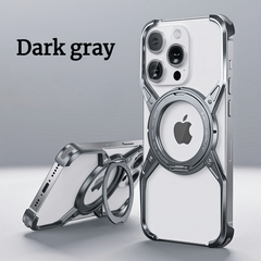 X-shaped Aluminum Alloy Hollow Rotating Magnetic Bracket Case For iPhone 16 Series