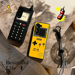 Retro personalized game console phone case, suitable for Galaxy Z Fold 3/Galaxy Z Fold 4/Galaxy Z Fold 5/Galaxy Z Fold 6