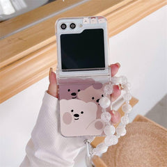 ๐ป Cute bear phone case for Galaxy Z Flip 3/Galaxy Z Flip 4/Galaxy Z Flip 5/Galaxy Z Flip 6