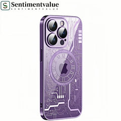 Technology Circuit Board Phone Case For iPhone 16 15 14 13 12 11 Serise