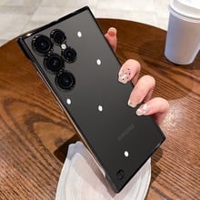 Transparent Ultra-Thin Electroplated Magnetic Case with Lens Film for Galaxy S22/S23/S24/S25 Series