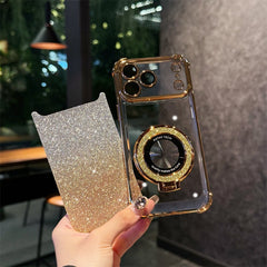 Electroplated Glitter Airbag Magnetic Stand Case