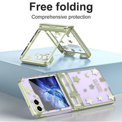 Electroplating starry sky mobile phone case, suitable for Galaxy Z Flip 3/Galaxy Z Flip 4/Galaxy Z Flip 5/Galaxy Z Flip 6