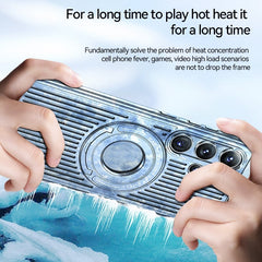 Invisible Pull Rod Stand Heat Dissipation Magnetic Mobile Phone Case For Samsung Galaxy S23 S24 Series
