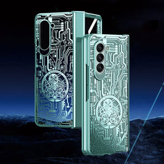 Galaxy Z Fold 3/Galaxy Z Fold 4/Galaxy Z Fold 5/Galaxy Z Fold 6 | Mechanical Gear Pattern Phone Case
