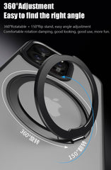 Applicable iphone16 case premium sense 360 magnetic rotating stand case pivot point cell phone case