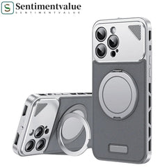 SentimentvalueTM Metal Magnetic Leather Case For iPhone 16/15/14/13 Series