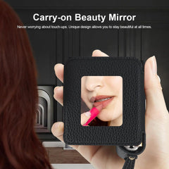 Mobile phone case for Galaxy Z Flip 3 / Galaxy Z Flip 4 / Galaxy Z Flip 5 / Galaxy Z Flip 6, mobile phone leather case with mirror and scarf