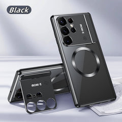 Magnetic Charging Aromatherapy Metal Phone Case For Galaxy S25 S24 S23 S22 S21 Ultra