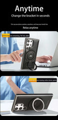 SentimentvalueTM Magnetic Leather Case With 360° Rotating Bracket For S25/S24/S23 Series and Galaxy S22 Ultra