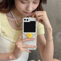 3D Rotating Flower Phone Case, Suitable For Galaxy Z Flip 3/Galaxy Z Flip 4/Galaxy Z Flip 5/Galaxy Z Flip 6