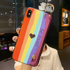 Rainbow Letter Love Heart Wristband Phone Case for Samsung Galaxy For Samsung Galaxy S and A Series