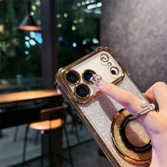 Electroplated Glitter Airbag Magnetic Stand Case