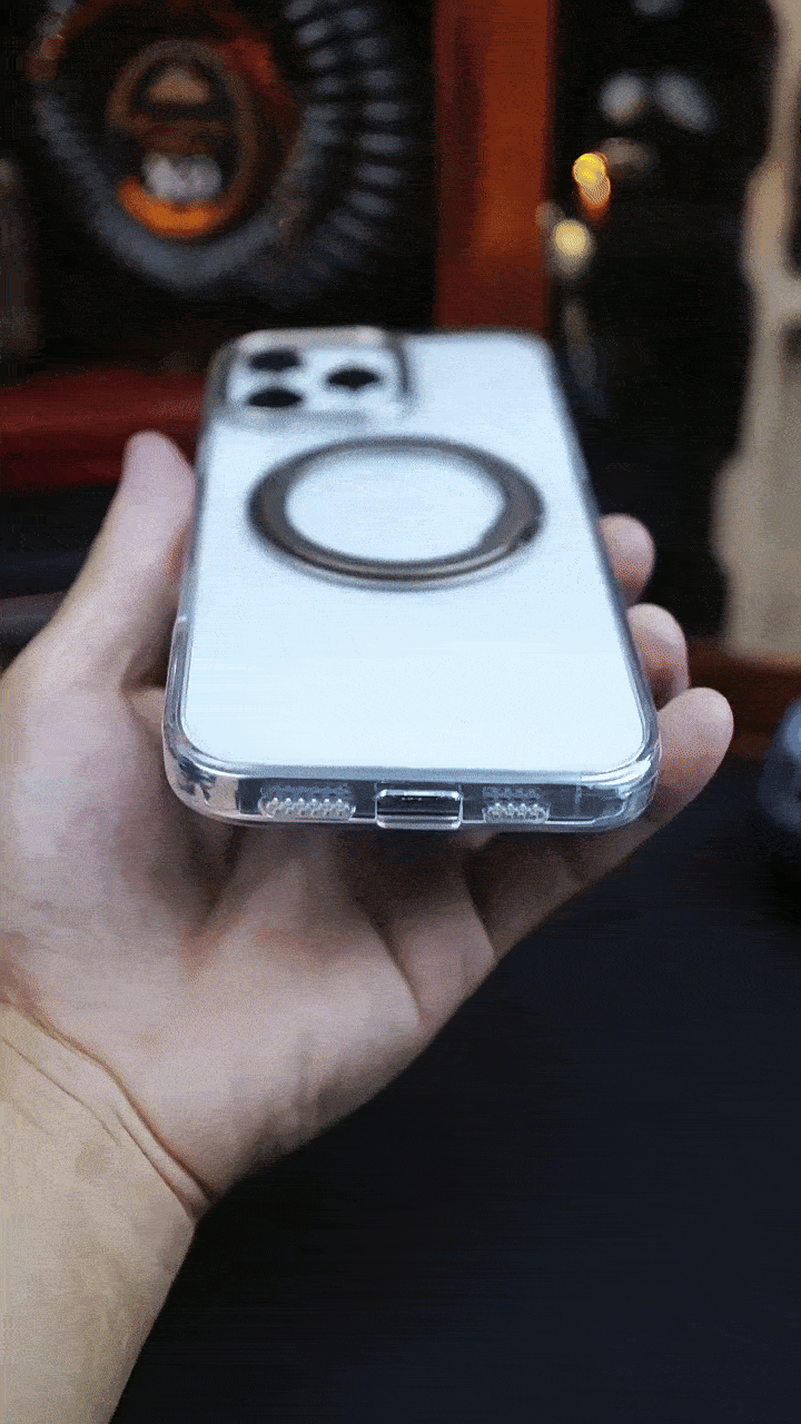 Applicable iphone16 case premium sense 360 magnetic rotating stand case pivot point cell phone case