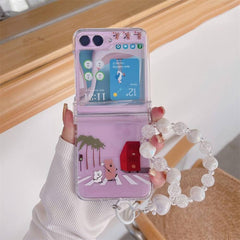 🐻 Cute bear phone case for Galaxy Z Flip 3/Galaxy Z Flip 4/Galaxy Z Flip 5/Galaxy Z Flip 6