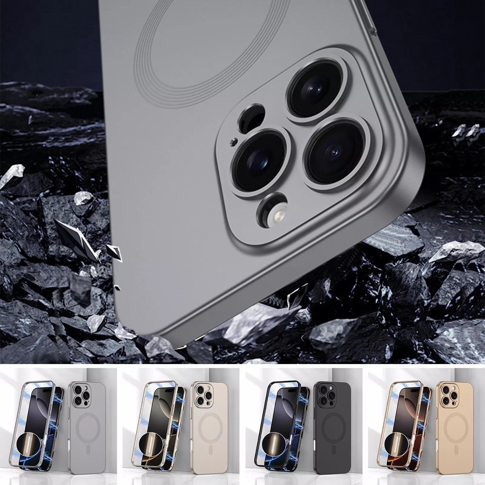 Suitable for Apple 15/16 series mobile phone case, magnetic two-in-one protective cover