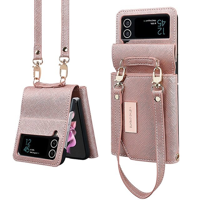 Cross pattern wallet case for Galaxy Z Flip 3/Galaxy Z Flip 4/Galaxy Z Flip 5/Galaxy Z Flip 6